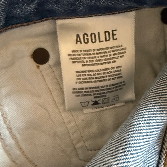 AGOLDE Parker Long Jean Shorts - Women’s size 27 - Picture 5 of 7